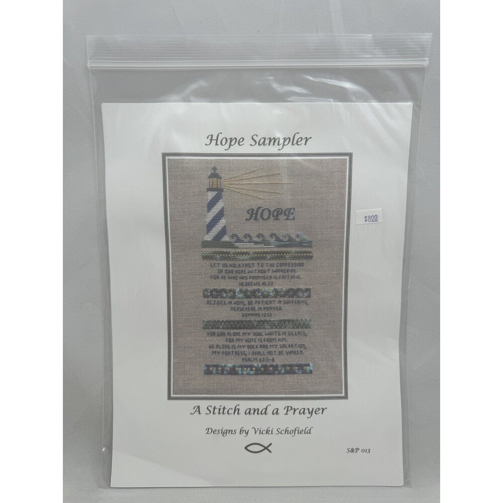 Hope Sampler A Stitch and a Prayer Cross Stitch Pattern Lighthouse Schofield